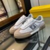 6374d5d7 FND Low-Top Trainers with Logo Panel - White/ Sand Beige