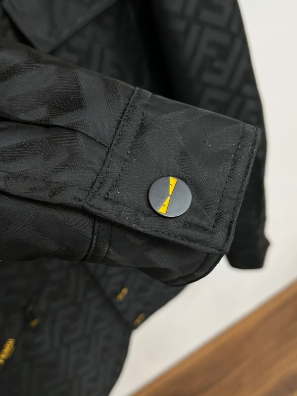 FND All-Over Monogram Button Front Jacket