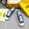 647f8d16 FND Low-Top Trainers with Subtle All-Over Logo Textured - Blue