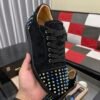 CLB Low-Top Trainers with Studded Toe and Heel Detail - Black