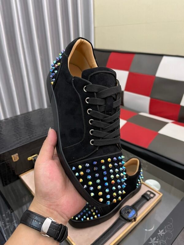 CLB Low-Top Trainers with Studded Toe and Heel Detail - Black