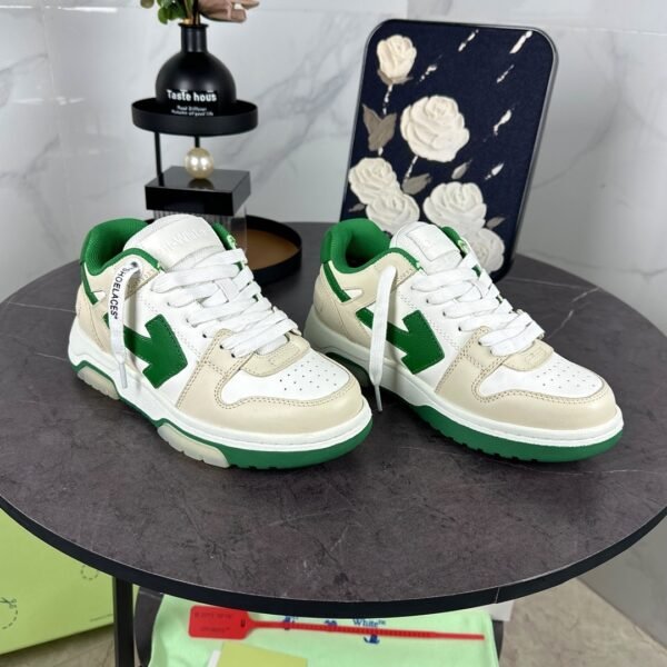OFFW Trainers with Green Contrast Panels