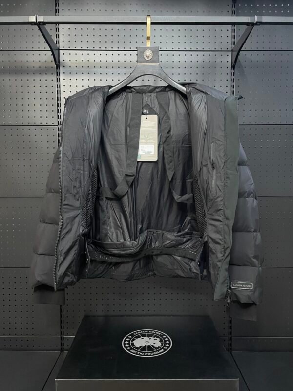 CG Hooded Zip-Up Puffer Jacket - Black