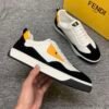 FND Low-Top Trainers with Contrast Yellow Panels - Black/White
