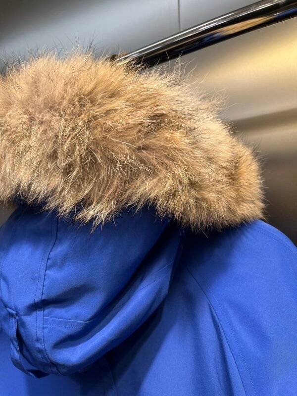 CG Fur-Trim Hooded Jacket with Utility Pockets - Blue