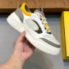 FND Low-Top Trainers with Subtle Yellow Accents - Grey/White