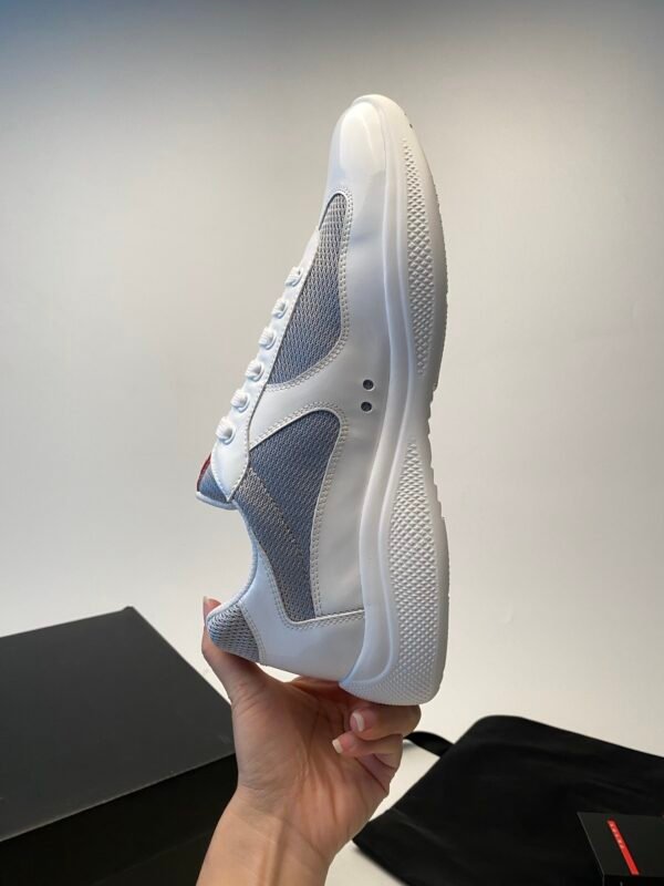 67d6aa9f PRDA Trainers with Mesh Panels and Contrast Smooth Overlays - White