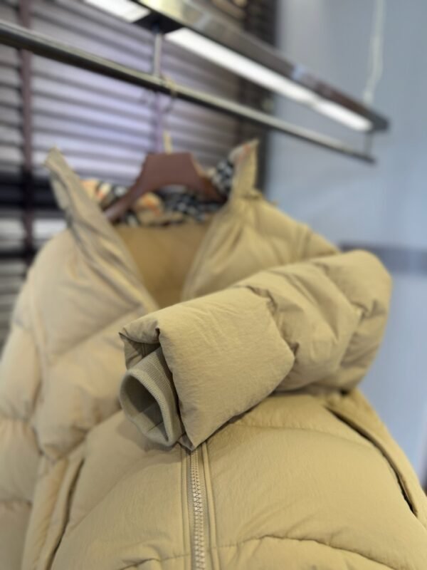 BRBY Hooded Padded Puffer Jacket - Light Beige