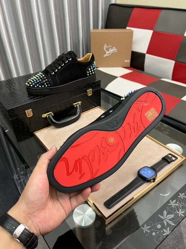 CLB Low-Top Trainers with Studded Toe and Heel Detail - Black