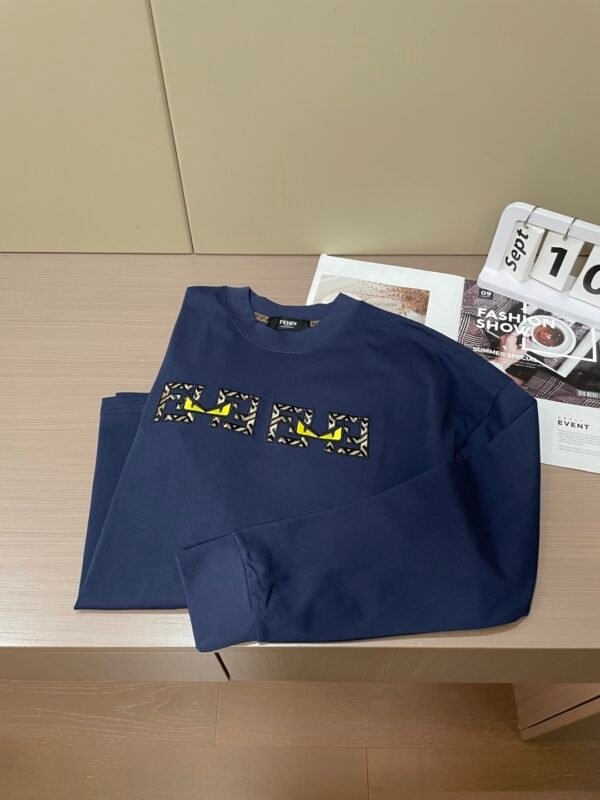 6ac4cfdd FND Crew Neck Jumper - Navy Blue