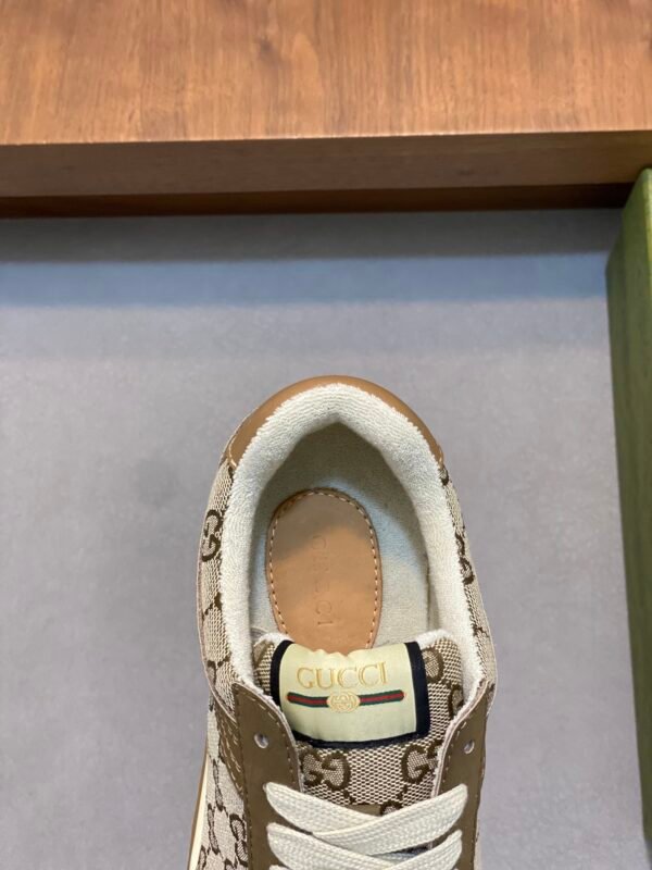 6afd438d GCCI Low-Top Monogram Trainers - Olive Brown