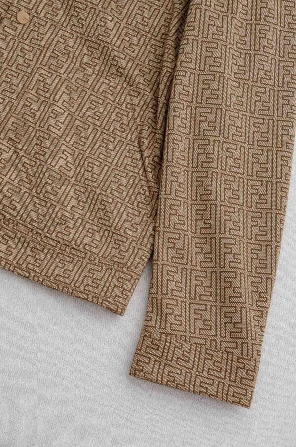 FND Monogram Snap-Button Jacket - Brown