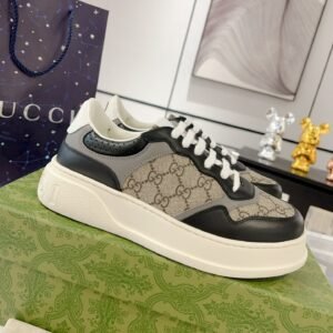 GCCI Low-Top Monogram Trainers - Black/Brown