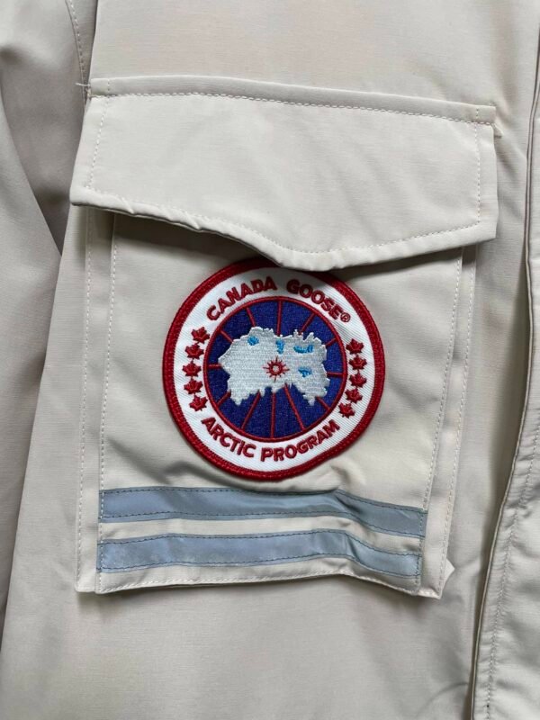 CG Utility Parka Coat with Fur-Trim Hood - White