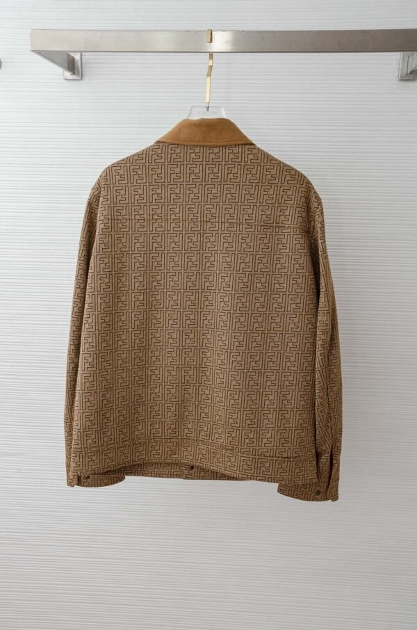 FND Monogram Snap-Button Jacket - Brown