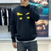6d375e1b FND Crew Neck Jumper with Graphic Eye Detail - Black