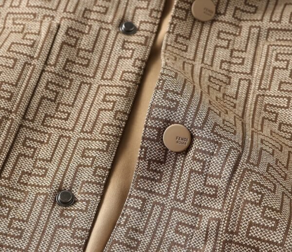 FND Monogram Snap-Button Jacket - Beige