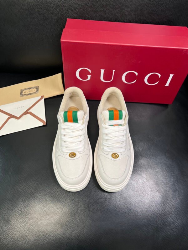 GCCI Trainers with Logo Patch Detail - White
