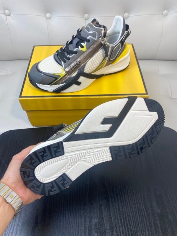 6e795a34 FND Chunky Trainers with Contrast Panels - Grey/Yellow