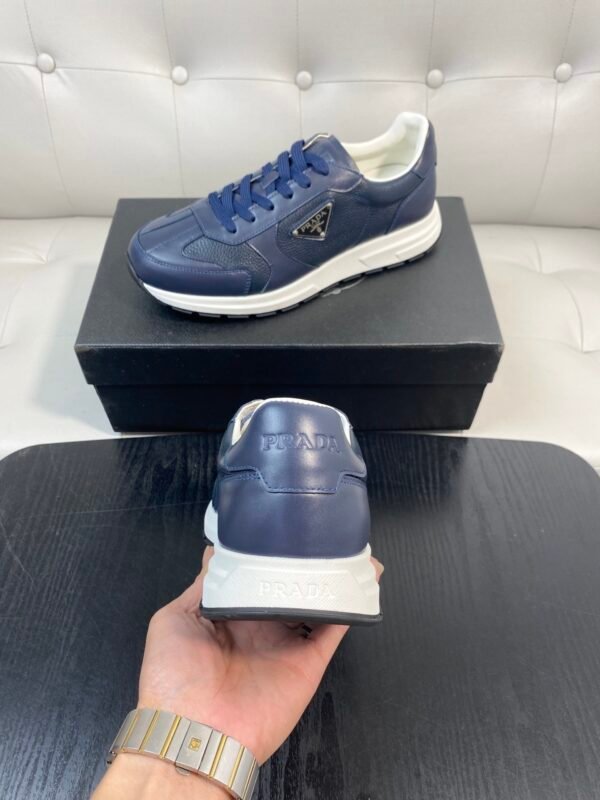 6f219658 PRDA Low-Top Trainers with Contrast Panels - Navy Blue