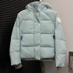 CG Hooded Puffer Jacket with Zip Pockets - Mint Green