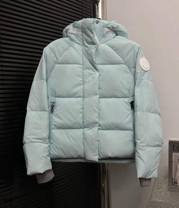 CG Hooded Puffer Jacket with Zip Pockets - Mint Green