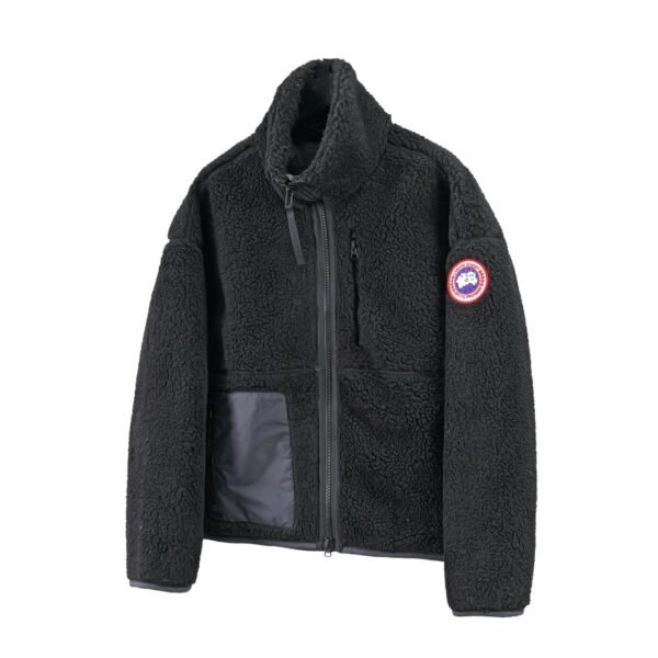 CG Zip-Up Sherpa Fleece Jacket - Black