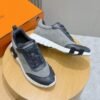 7 HRMS Leather & Suede Trainers – Grey with Black Accents