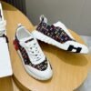 HRMS Multicolor Monogram Canvas & White Leather Overlays Low-Top Trainers