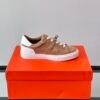 7 HRMS Day Suede Trainers with Functional Kelly Buckle - Beige