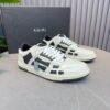 AMR Skel Leather Trainers – White with Black Accents