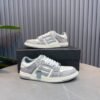 AMR Skel Leather Trainers – White with Grey Panels