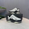 AMR Mesh Suede & Leather Bone Runner Trainers – Grey Black & White