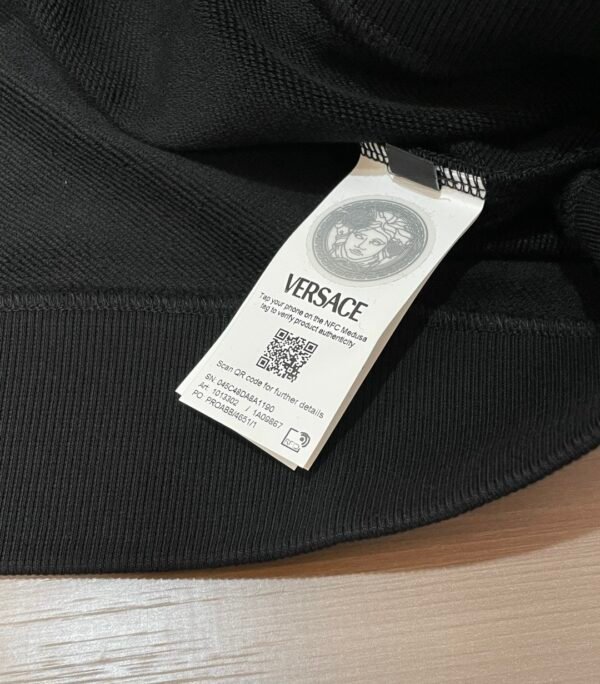 VRSC Gold Embroidered Medusa Baroque Crewneck Jumper – Black