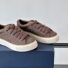 DXR CD Spin Suede & Oblique Canvas Trainers – Brown
