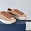 7 DXR CD Spin Suede & Oblique Canvas Trainers – Beige
