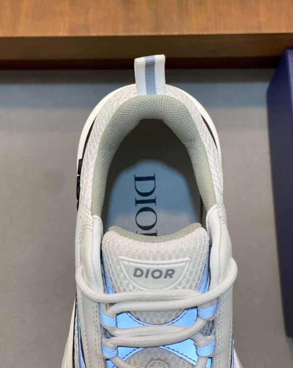 DXR Technical Mesh & Leather Trainers – White & Black