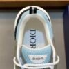 DXR Technical Mesh & Leather Trainers – Grey & Blue