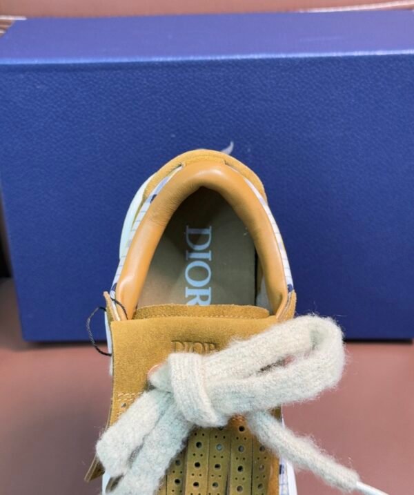 DXR CD Tan Suede Fringed Tongue & Mohair Laces Spin Trainers