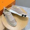 HRMS Leather & Suede Trainers – Beige