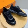 7 HRMS Leather & Suede Trainers – Triple Black