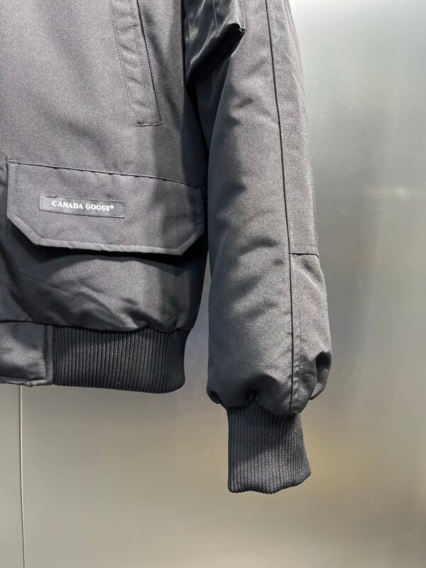 CG Fur-Trim Hooded Jacket with Utility Pockets - Black