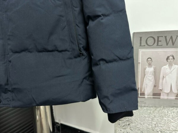 CG Hooded Puffer Jacket with Faux Fur Trim - Navy Blue