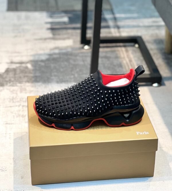 CLB Studded Slip-On Trainers with Chunky Sole - Black