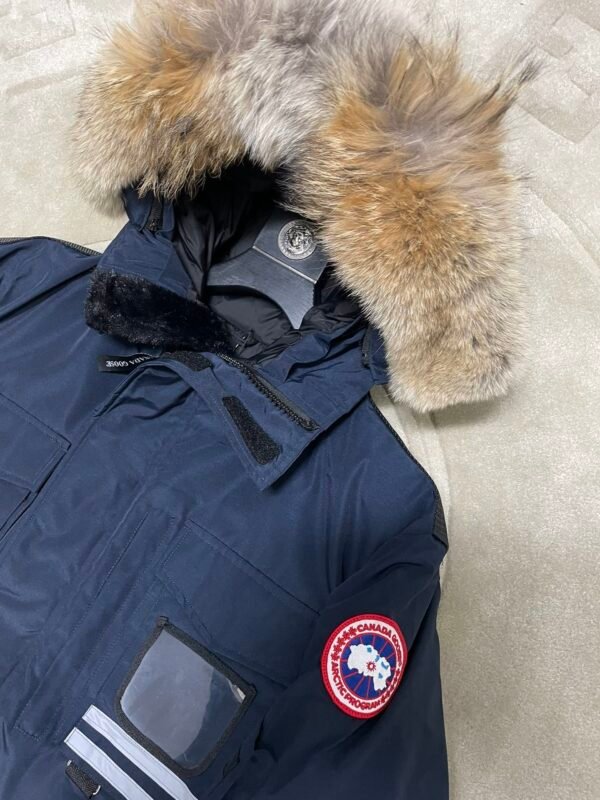 CG Utility Parka Coat with Fur-Trim Hood - Navy Blue