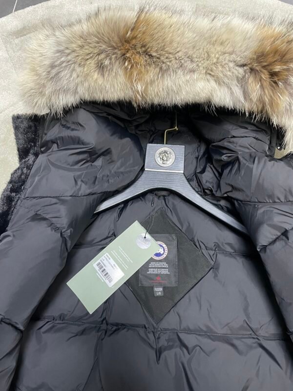 CG Utility Parka Coat with Fur-Trim Hood - Black