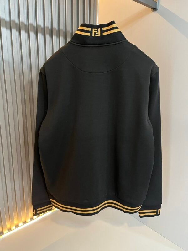 FND Zip-Up Jacket with Eye Motif - Black