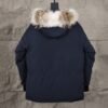 CG Utility Parka Coat with Fur-Trim Hood - Navy Blue