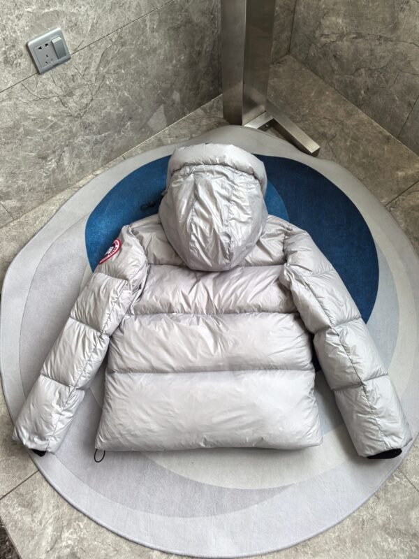 CG Hooded Zip-Up Puffer Jacket - Silver Grey