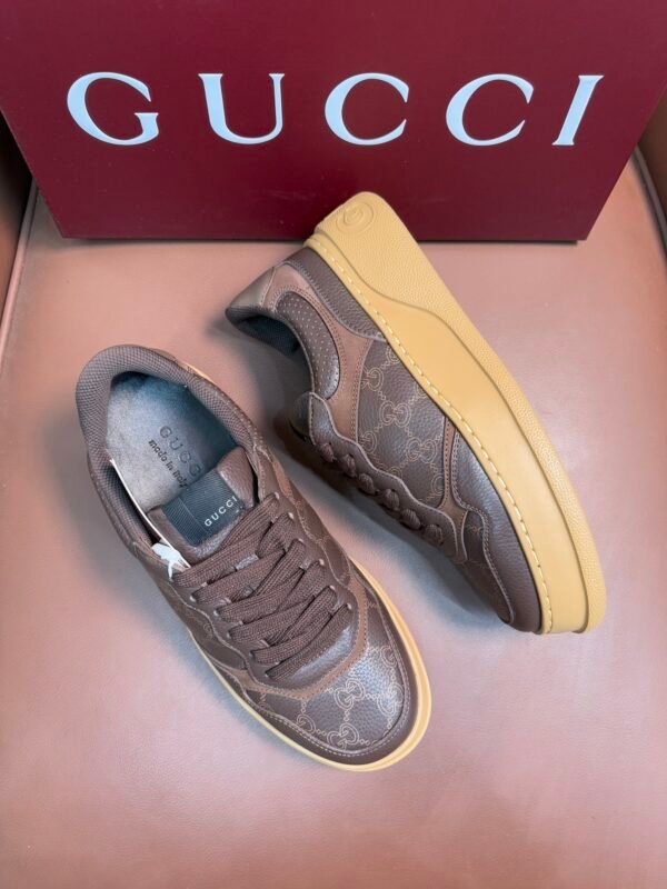 752936c7 GCCI Low-Top Monogram Trainers - Dark Brown